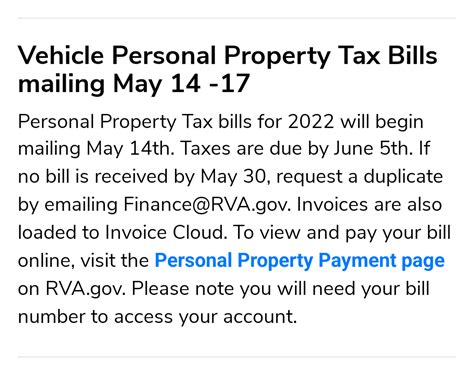 rva personal property tax|Richmond personal property tax payment deadline extended until .